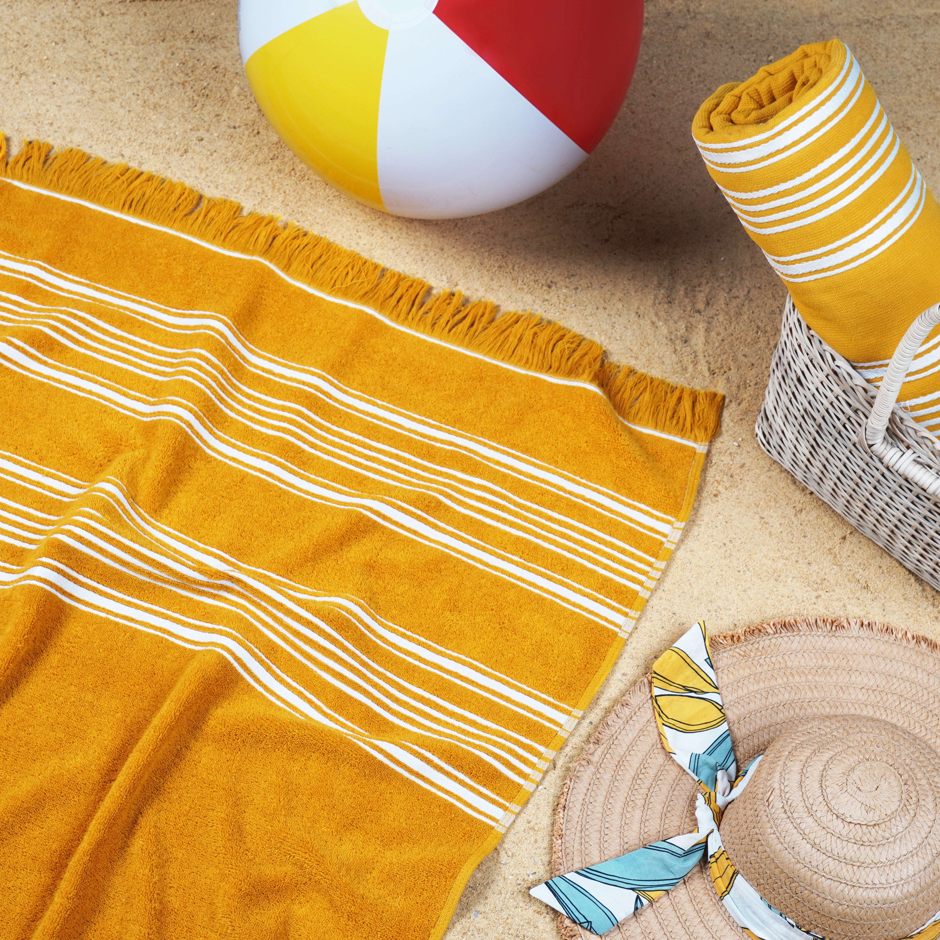 Antalya Beach Towel - Golden Yellow